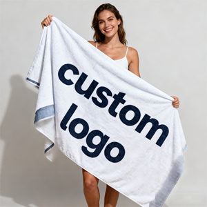 Serviette de plage en microfibre à séchage rapide, confortable et portable, avec logo personnalisé et sac – Vente en gros - Product Image 1