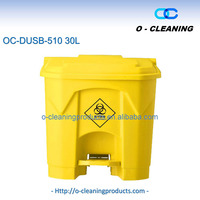 Poubelle à pédale O-Cleaning 50L en plastique durable avec couvercle, poubelle à pédale, poubelle de recyclage mains libres pour intérieur et extérieur
