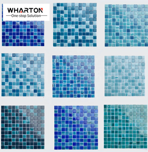 Modern Parke Altın Sarı Kahverengi Kare Seramik Mozaik Havuz Karosu, İç Mekan Duvarları ve Otel Yüzme Havuzları için Grafik Tasarımlı - Product Image 1