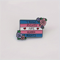 Bleu rose blanc arc-en-ciel drapeau broche Badge vêtements sac à dos broche accessoires en métal
