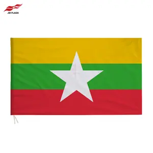 Customized Product Best Price Hand Waving Flags 40*60cm Myanmar National Flag