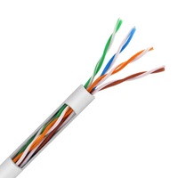 Chaqueta de Pvc Cat5e Precio a granel Cat5 Ethernet 4pr 24awg Utp Cat 5E 4 pares 8 núcleos Nuevo Pvc / Lszh Lan Cable 305m Caja