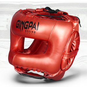 <span class=keywords><strong>Casco</strong></span> <span class=keywords><strong>de</strong></span> <span class=keywords><strong>Boxeo</strong></span> GINGPAI Profesional <span class=keywords><strong>de</strong></span> Cuero con Cobertura Total para Adultos Hombres y Mujeres, Protección <span class=keywords><strong>de</strong></span> Nariz con Viga para Combate Sanda, Cara Completa - Product Image 2