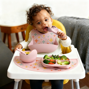 حصيرة طاولة سيليكون للأطفال حديثي الولادة, تصميم جديد رائج 2 طقم خفيف الوزن سهل المسح ومسح نظيف - Product Image 6