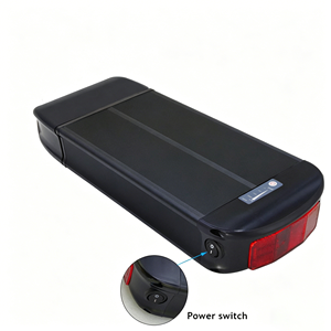 Batterie de vélo électrique 36V 48V 10-24.5Ah S015-2 Dolphin No.3 Lithium-Ion avec feu arrière et BMS pour vélo électrique 750W - Product Image 1