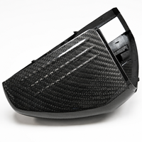 Coque de rétroviseur automobile personnalisée en fibre de carbone sergé brillant avec supports à clip et ouverture de garniture inférieure