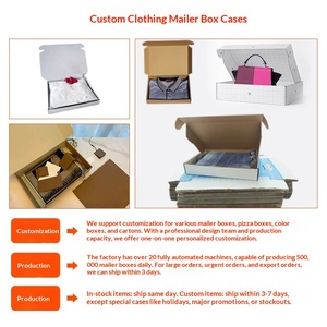 Custom <b>Square</b> Rigid Corrugated Shipping Boxes Wholesale Strong Mailer Packets - Product Image 5