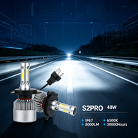 SunRise S2PRO 9004 Auto-LED-Scheinwerfer 12V 48W 8000LM 6500K IP67 Wasserdicht Neue Hochleuchtkraft Plug & Play Universelle Passform