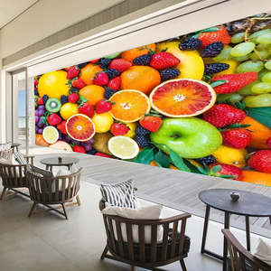 <span class=keywords><strong>Papel</strong></span> Tapiz Personalizado Resistente al Agua, Mural 3D de Frutas y Verduras Frescas, Rollo de <span class=keywords><strong>Papel</strong></span> Tapiz Autoadhesivo para Tiendas de Bebidas y Frutas - Product Image 1
