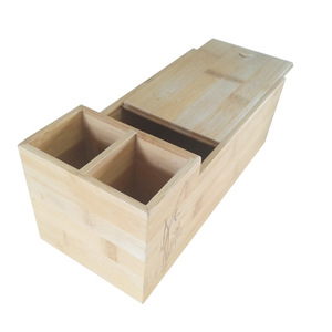 Caja de Té de Bambú Rectangular de 0.6cm de Grosor, Hecha a Mano, para Almacenamiento y Regalos - Product Image 3