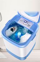 Machine à Laver Portable avec Seau Sécheur, Mini Lave-Linge Automatique pour Chaussettes, Sous-Vêtements, Vêtements et Chaussures
