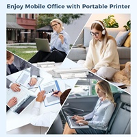 Printer Termal Genggam Portabel Nirkabel Monokrom 300Dpi Baterai 2600mAh Perlengkapan Mini Rumah Kantor Perjalanan Lainnya