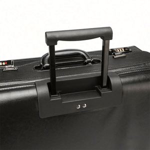 Maleta de Viaje Profesional de Cuero PU Moderno de Primera Calidad, con Ruedas Giratorias, Portátil, Ligera, Impermeable, con Candado para Piloto - Product Image 4