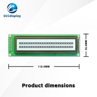 SCCdisplay Layar LCD Karakter Rusia COB 2402 JXD2402A FSTN Putih Positif ST7066/AIP31066 Modul LED Matriks Titik 24*2