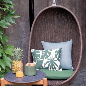 Silla Colgante de Mimbre Estilo Americano con Plataforma de Descanso Tipo Nido de Pájaro para Casa de Huéspedes o Sala de Estar - Product Image 3