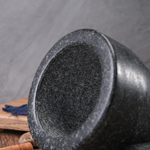 Stone Mortar And Pestle Garlic Grinder Herb Spice Tool Manual Durable Hand Wash Only - Product Image 2