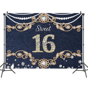 Cristal diamante salto alto rainha dia festa decoração banner aniversário baile fundo tecido - Product Image 5