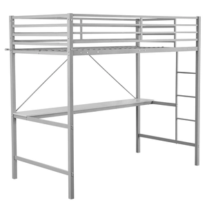 <span class=keywords><strong>Lit</strong></span> mezzanine moderne en métal avec bureau et échelle <span class=keywords><strong>pour</strong></span> petit appartement, meuble gain de place <span class=keywords><strong>pour</strong></span> chambre à coucher - Product Image 5