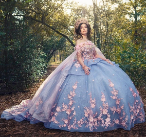 Blue Pink Quinceanera Dresses - 2025 New Design Ball Gown