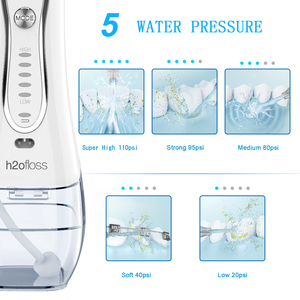 H2ofloss Machine de détartrage <span class=keywords><strong>dentaire</strong></span> portable avec lumières LED Embouts de soie <span class=keywords><strong>dentaire</strong></span> pour pièce à main et tube de détartreur pour irrigateur oral - Product Image 2