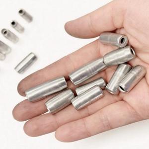 Pesos de red cilíndricos huecos de hierro galvanizado para redes de pesca de alta resistencia - Product Image 2