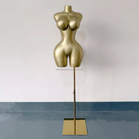 Mannequins Féminins Courbés Grande Taille Or Mat Entier pour Boutique, Modèles BBL pour Affichage de Vêtements Grande Taille - Vente en Gros d'Usine