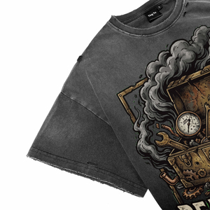 Camisetas de Hombre con Estampado Vintage Estilo Punk, Lavado Ácido, Transpirables, de Algodón de Alta Calidad, Estilo Urbano, para Venta al Por Mayor - Product Image 4