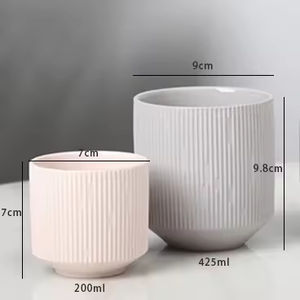 Recipientes de Cerámica Mate para Velas, con Logotipo Personalizado, de Lujo, para Bodas, Recipientes Cilíndricos para Velas Aromáticas - Product Image 2