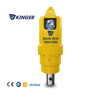 Tarière hydraulique KINGER pour excavatrice, pour forage de sol, certifiée CE