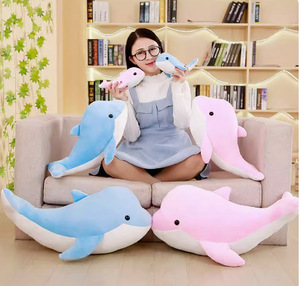 Lớn Sang Trọng Cá Heo Đồ Chơi Thú Nhồi Bông Động Vật Biển Cô Gái Dễ Thương Búp Bê Mềm Bé Ngủ Gối Giáng Sinh Món Quà Sinh Nhật - Product Image 3