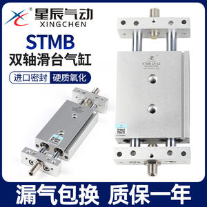 Cylindre pneumatique à double arbre et double tige Xingchen STMB16/10/20/25-32X75*100X175*200X250S pour usage industriel, neuf et d'occasion - Product Image 3