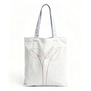 Sac fourre-tout en toile pour femme avec impression de logo promotionnel, couleurs personnalisées, sacs en toile pour femme en coton recyclé, sac de shopping élégant - Product Image 3