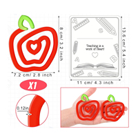 Sublimación personalizada lápiz en blanco manzana acrílico papel Clips decoración manualidades clip escuela Oficina marcapáginas para archivo