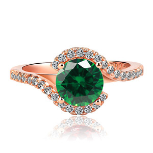 Anello Classico da Donna in Tono Rosa, Gioiello Elegante e Scintillante, Vendita all'Ingrosso - Product Image 2