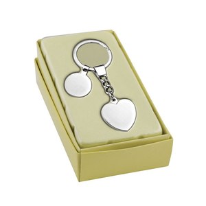 Porte-clés en forme de cœur, style vintage élégant et mignon, en alliage d'acier inoxydable, avec logo gravé au laser et porte-photo numérique - Product Image 2