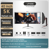 OEM 21:9 Monitor curvo Pantalla IPS 40 pulgadas 5K 5120*2160 75Hz Monitor de oficina Monitor de PC para juegos Curvo