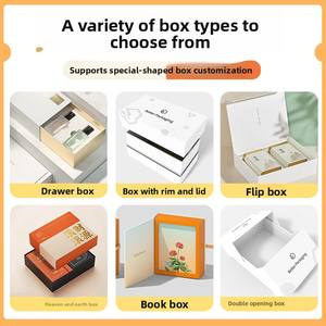 Caja de embalaje personalizada con tapa tipo cielo y tierra, caja portátil, caja con impresión para té y alimentos, caja vacía para cosméticos, personalizada - Product Image 2