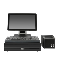 Système de point de vente tout-en-un Sunson 15,6 pouces, écran simple ou double, Android, 8 Go de RAM, 128 Go de SSD, tactile 10 points, noir, garantie de 3 ans