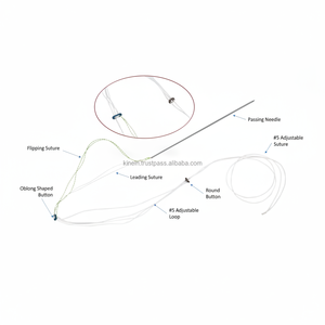 SYNDESMOSIS REPAIR DOUBLE BUTTON SYSTEM ADJUSTABLE LOOP IMPLANT pour la médecine sportive, l'arthroscopie, les blessures du ligament de la cheville et de la molletière - Product Image 1