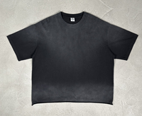T-shirt ample pour homme en coton tricoté 100% vintage rustique à manches courtes T-shirt ample pour homme Impression DTG Logo T-shirt