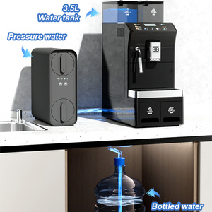 Machine à café entièrement automatique intelligente avec réfrigérateur et support chauffe-tasses, machine à café professionnelle du grain à la tasse pour bureaux, cafés et hôtels - Product Image 4