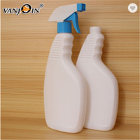 Bouteilles pulvérisatrices à gâchette et pompe Vanjoin 500ml 1000ml en HDPE blanc sérigraphiées pour nettoyage domestique 16oz 32oz 1L