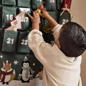 Tenture murale <span class=keywords><strong>de</strong></span> Noë<span class=keywords><strong>l</strong></span> personnalisée <span class=keywords><strong>calendrier</strong></span> <span class=keywords><strong>de</strong></span> <span class=keywords><strong>l</strong></span>'<span class=keywords><strong>avent</strong></span> en tissu réutilisable <span class=keywords><strong>calendrier</strong></span> <span class=keywords><strong>de</strong></span> décoration d'<span class=keywords><strong>animaux</strong></span> des bois en feutre - Product Image 5