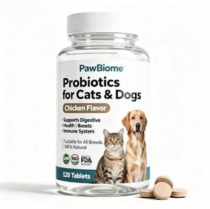 Suppléments pour animaux de compagnie OEM : Soutien immunitaire végétalien pour chiens et chats, probiotiques, huile de poisson, friandises à mâcher riches en protéines, biologiques, pour la santé de la peau et du pelage - Product Image 1