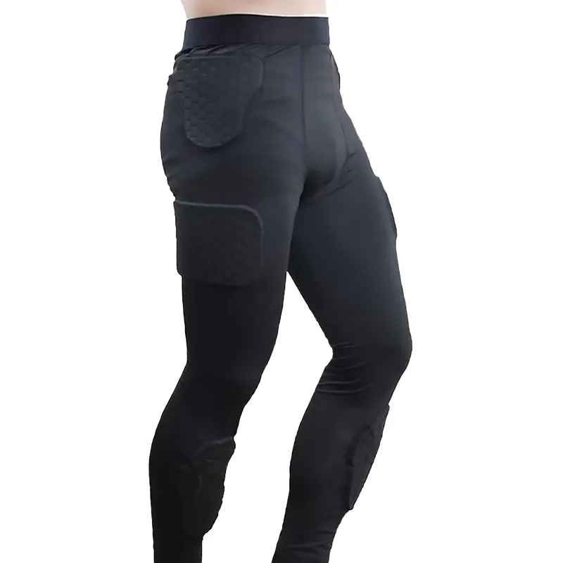 Pantalones de portero de rugby para hombre, protección 3D acolchada, fútbol americano, color negro, novedad de 2022
