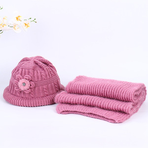 Knitted <b>Hat</b> For Women Autumn Winter <b>Warm</b> Windproof Fleece Lined 56-58Cm Acrylic Blend Plush Style - Product Image 3
