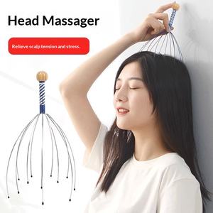 Masseur de tête en forme de pieuvre à cinq griffes, boule pour gratter le cuir chevelu, anti-démangeaisons, extracteur de douleur, pour la maison, Chine - Product Image 3
