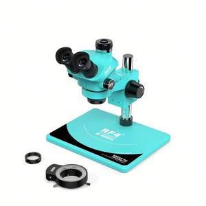 Microscopio sincrono trinoculare RF4 RF-7050Pro 7-50X per riparazione di componenti elettronici PCB di telefoni, con manopola di ingrandimento e blocco a 6 marce. - Product Image 1