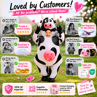 Disfraz inflable de vaca para adultos, adorable, para Halloween, Navidad, fiestas, regalo, cosplay de animales.