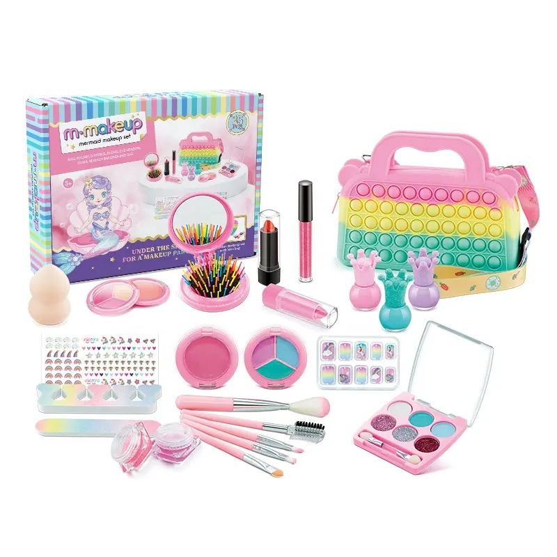 Mode Geschenk Mädchen Spielzeug Kosmetik Prinzessin kleidung Spielzeug Make-Up von Kindern Make-Up-Set mit Nägeln für Kinder